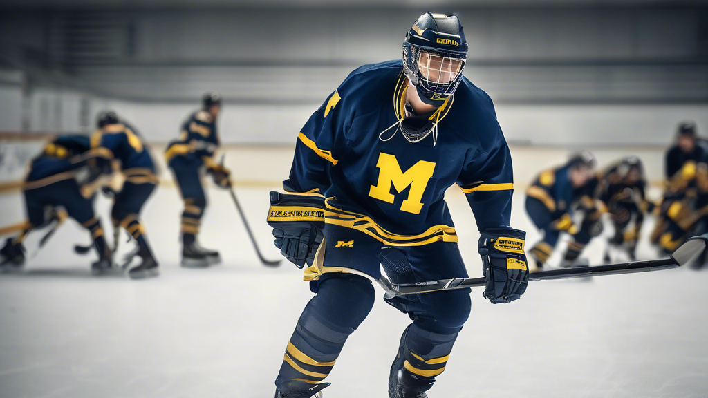 Illustration détaillée sur Découvrez l'adrénaline des matchs de hockey de l'université du Michigan