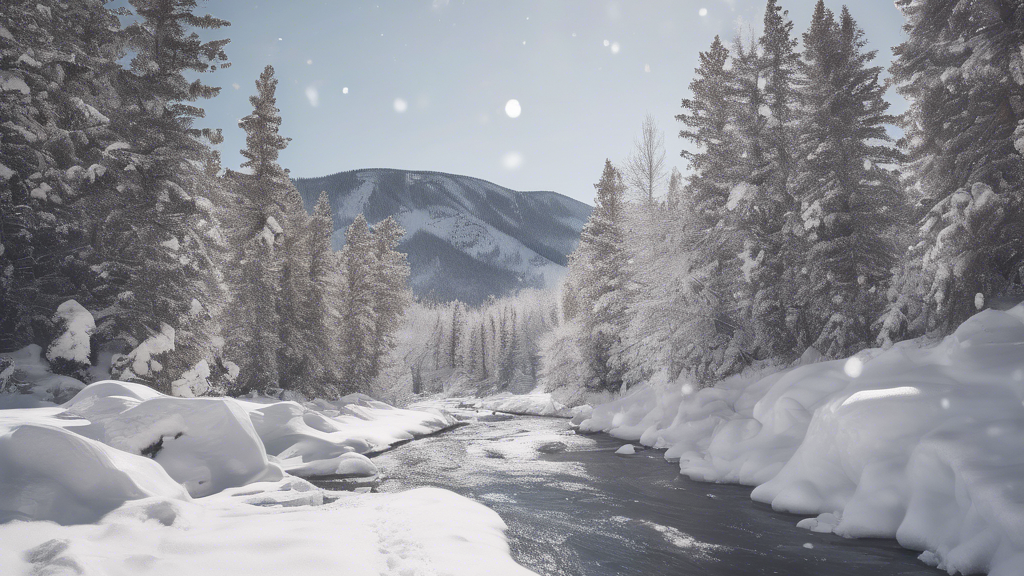 Illustration détaillée sur des conseils de voyage d'hiver durables à découvrir en colorado