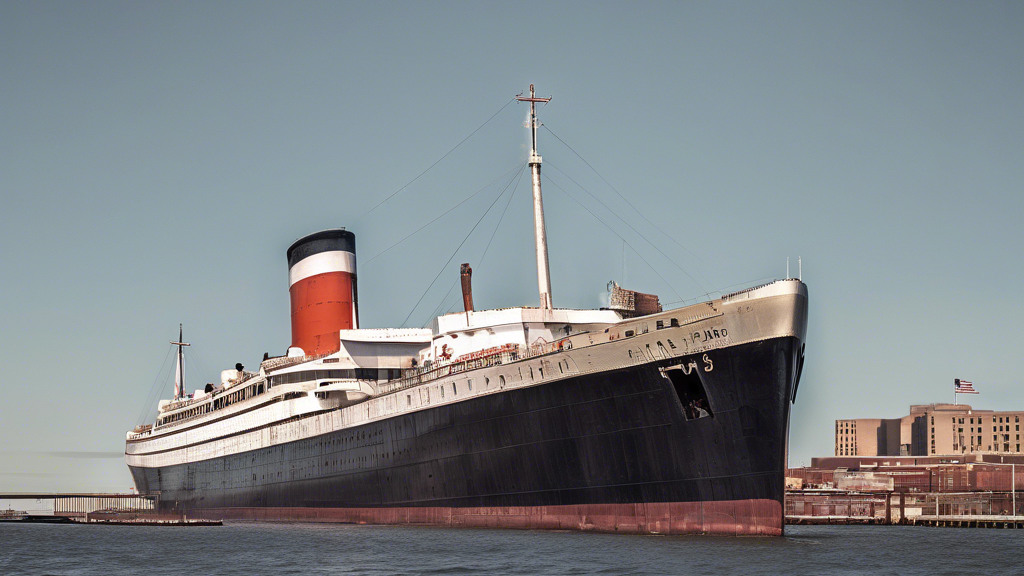 Illustration détaillée sur Le départ historique du SS United States vers son destin en tant que récif artificiel